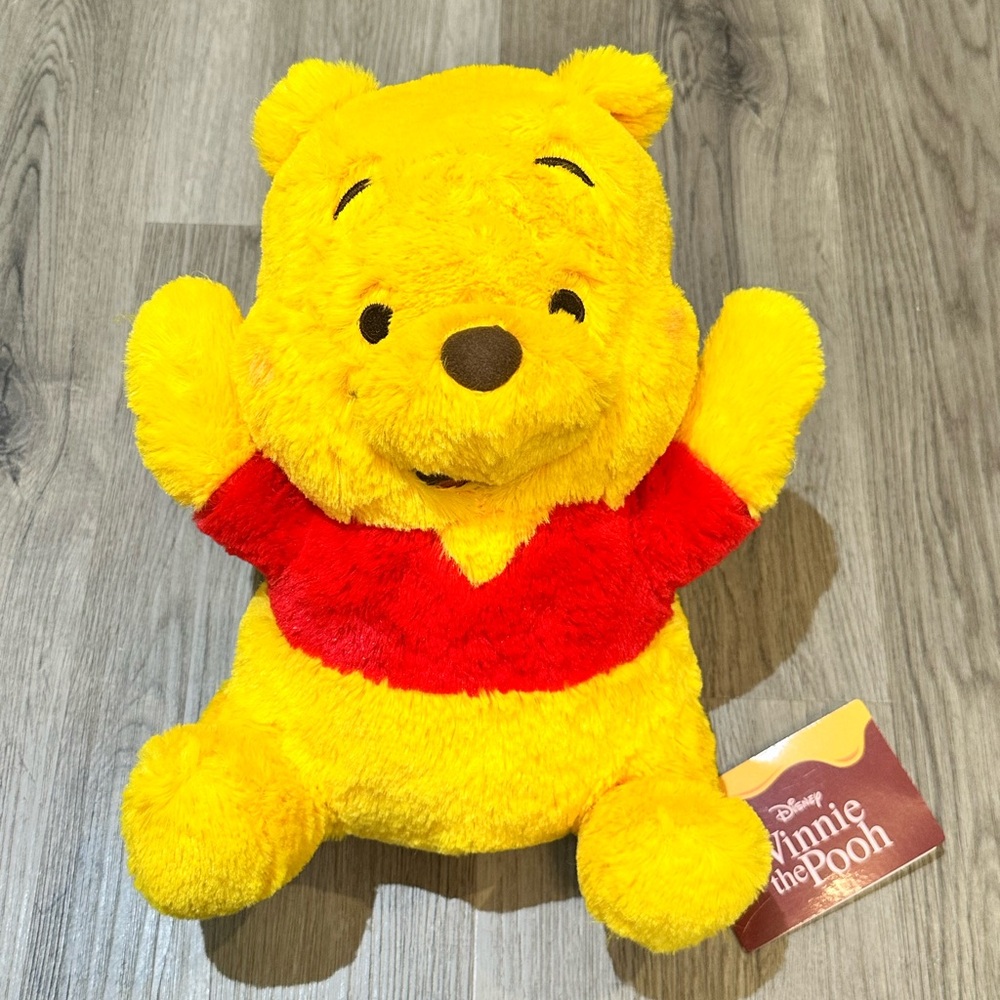 Disney Winnie the Pooh Plush - Bright Yellow and Red